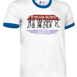 camiseta combi blanco- azul royal