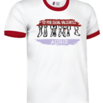 camiseta combi blanco- rojo